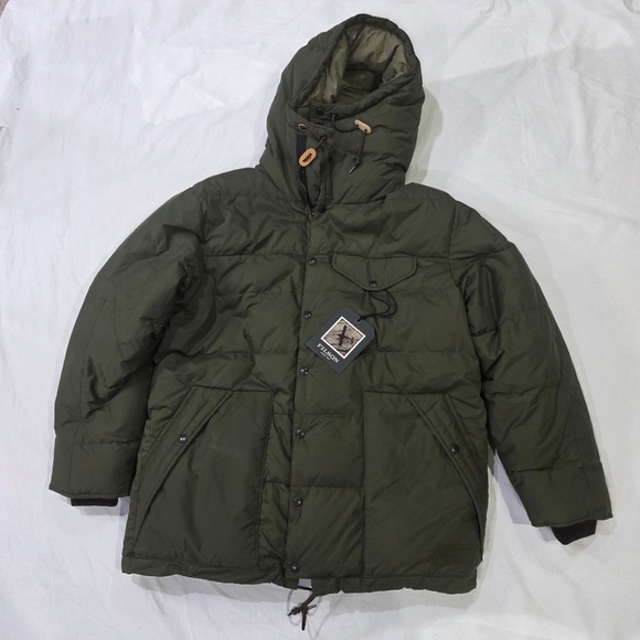 NWT Filson Chilkoot Hooded 850 Fill Goose Down Expedition Parka In Dark Forest. - Picture 3 of 14
